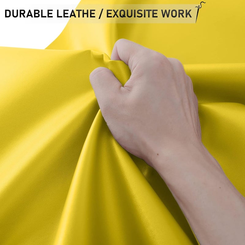 YAFLC Self Adhesive Leather Repair Tape Kit, 4"x 63" Leather Repair Patch for Furniture, Leather Repair Patch for Car seat, Sofas, Couch, Boat Seat Yellow - Image 3